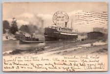eStampsNet - US Mail Steamer SS Illinois 1905 Manistee MI Postcard Ships picture