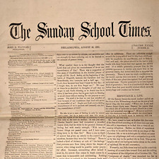 1891 The Sunday School Times Magazine Christian Bible Lesson Church Newspaper 8M picture