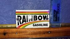 vintage original Rainbow Gasoline porcelain gas oil sign picture