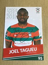 Joel Tagueu, Cameroon 🇨🇲 CS Marítimo 2017/18 hand signed picture