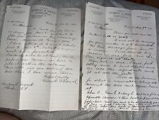 2 Letters from Gilbert A Davis: Attorney & Historian of Felchville Vermont 1900 picture