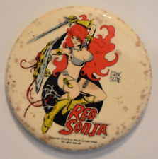 Rare 1976 Marvel Comics Red Sonja Convention Pin Vintage Collectible picture