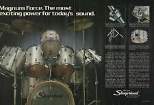 1983 2pg Print Ad of Slingerland Magnum Force Drum Kit picture