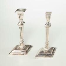 E F Caldwell George III Style Silverplate Candlesticks Pair Of 2 Antique B picture