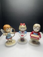 Vintage Campbell Soup 1995 Cupid & 1993 Boy holding Soup Girl holding Bowl Set 3 picture