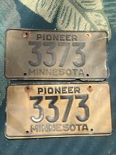 Pair Minnesota Pioneer License Plate Dodge Ford Chevrolet Collector MN picture