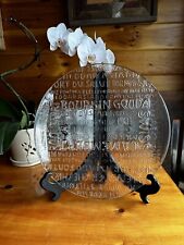 Pilgrim Glass Cheese Platter French Country Party 13” Platter Vintage 60s picture