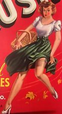 Antique Vintage On Rush Crate Label, AZ and CA 1940s Provocative Pinup picture