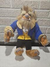 Disney Mattel Beauty and Beast Plush 1992 Doll 15in Lion Man in Suit Vintage picture