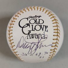 Davey Johnson Signed Gold Glove Baseball Rawlings Orioles 3x 69 70-71 JSA COA picture