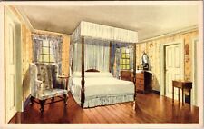 Mt Vernon VA-Virginia, General Washington's Bed Chamber Vintage Postcard picture