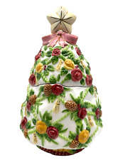 Royal Albert Old Country Roses Seasons of Colour Christmas Cookie Candy Jar 2002 picture