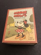 Vintage Disney Minnie Mouse Wooden Doll New In Box Schylling 3129 picture