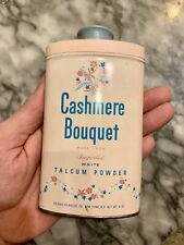 Vintage Cashmere Bouquet Talcum Powder Pink Tin With Original Powder picture