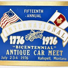 1976 Antique Car American Canadian International Meet Kalispell Montana Plaque picture
