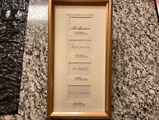 Four Vintage Baseball Hall of Fame Autographed 3x5 Index Cards Framed Display picture