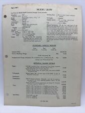 1956 MACK TRUCK LIST PRICE MODEL LRSW STANDARD DUMPER TRUCK Standards & Extras picture