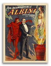 Albini The Incomparable Magician - 1911 VIntage Style Magic Poster - 18x24 picture