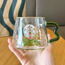NEW Starbucks Creative Green Mountain Mount Fuji Mug Glass Cups Korea 355ml Gift picture