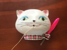 Vintage 1958 Holt Howard Cozy Kitten String & Scissors Holder Cat Head Japan picture