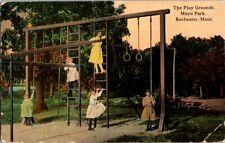 Vintage Postcard Playground Mayo Park Rochester MN Minnesota dated 1913    B-610 picture