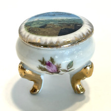 Vintage Miniature Souvenir Porcelain Trinket Box with Lid Settee Grand Canyon picture