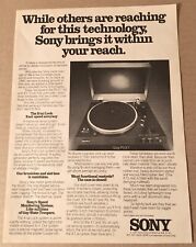 1978 Sony PS-X7 Turntable Record Player vintage print ad 70's advertisement picture