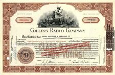 Collins Radio Co. - Stock Certificate - General Stocks picture