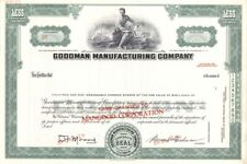 Goodman Manufacturing Co. - Specimen Stock Certificate - Specimen Stocks & Bonds picture