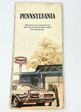 Vintage 1970s Texaco Gasoline Pennsylvania Road Map Advertising picture