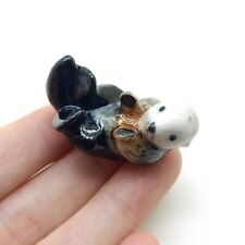 Otter Ceramic Figurine Wild Animal Miniature Lying on Back - CFX019 picture