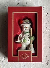 Lenox 2023 Annual SNOWMAN Ornament NEW in BOX Snowman with Broom 1st Quality picture