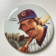 Vintage Button Pin Dave Kingman Signature Headshot Chicago Cubs Baseball picture