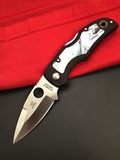 SUPER RARE Spyderco Native Blue Mosaic Inlay #127 Of 500 Mint Collector Vintag picture