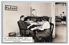C.G. Conn's Band Instrument Factory Dictation Room Lot of 2 RPPC Postcards picture