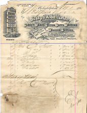 1899 JOSEPH A. SEFFARLEN PHILADELPHIA, PA ILLUSTRATED RECEIPT-FREE USA SHIPPING picture