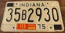 1975 Indiana License Plate 35B2930 picture
