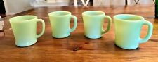 Vintage Fire King Jadeite Jadite Green D Handle Cups Mugs No Chips picture