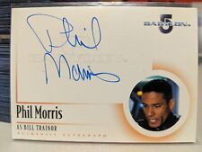 Complete Babylon 5 Phil Morris A12 Autograph Card as Bill Trainor NM 2002  picture