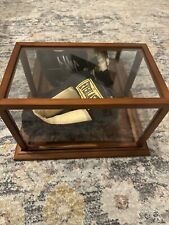 Mike Tyson signed Everlast leather boxing professional headgear w/display case. picture