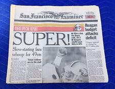 49ers BEAT BEARS Go To Super Bowl NEWSPAPER JANUARY 9 1989 SF Examiner Chicago picture