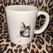 Vintage Albert Dubout 2001 Editions Clouet France Ceramic Cat Mug picture