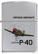 US Army P40 Curtiss WWII USN Vintage Military Aircraft Chrome Zippo Lighter picture