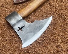 Custom Made Hand Forged 5160 Spring Steel Bearded Templar Axe picture
