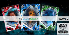 Topps Star Wars Card Trader The Rise of Skywalker Fractured 40 Cards /Green/BLUE picture