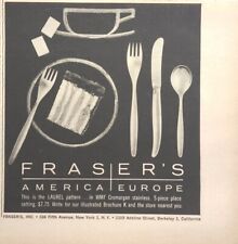 Fraser's Laurel Pattern Stainless Ware WMF Cromargan Vintage Print Ad 1958 picture