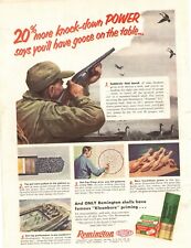 Vtg Print Ad 1950s 1956 Remington DuPont Hunting Duck Ammo Magnum Pellet picture
