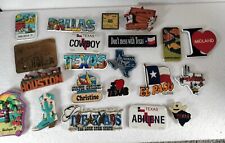 Lot of 20 Vintage Souvenir Fridge Magnets TEXAS Midland, Dallas, El Paso Etc picture