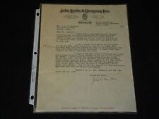 1932 JOHN MCHALE TYPED SIGNED LETTER ON JOHN RUDIN & CO. STATIONARY - J 5355 picture