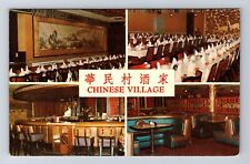 Portland OR-Oregon, Chinese Village Cocktail Lounge & Banquets Vintage Postcard picture